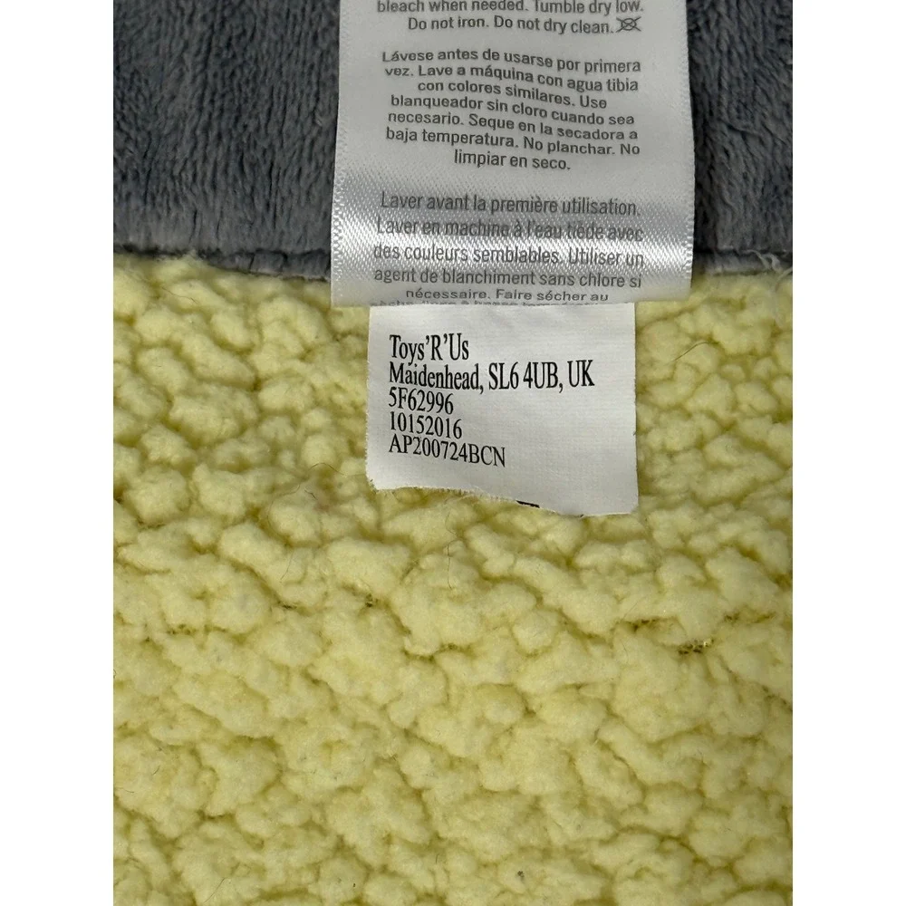 Koala Baby Elephant Bird Plush Sherpa Blanket Gray Yellow‎ 5F62996 30x40